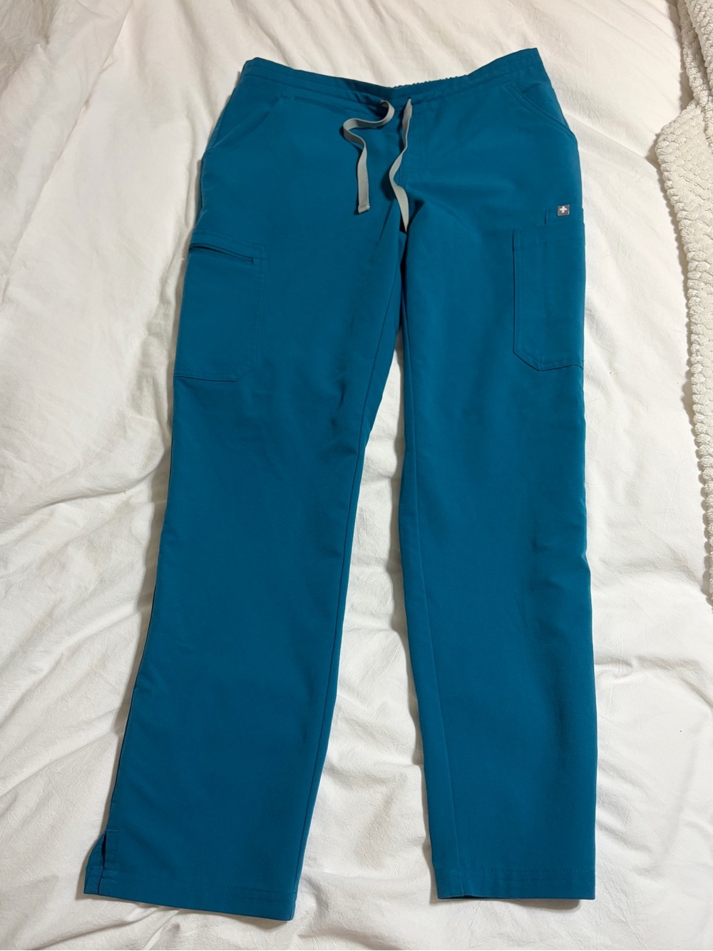 Figs Scrubs Teal Utility Drawstring Pants